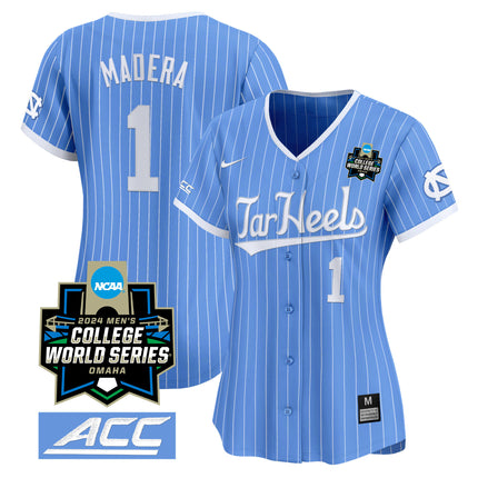 Women's North Carolina Tar Heels 2024 College World Series Vapor Premier Limited Jersey - All Stitched