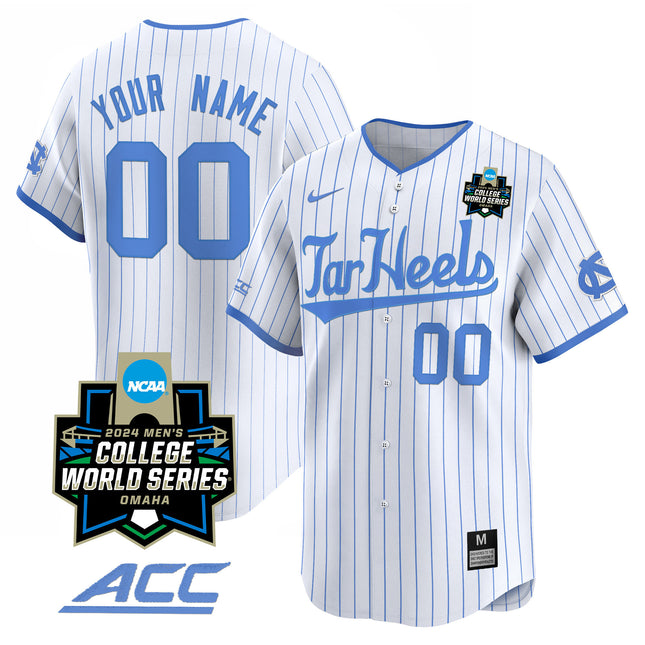 North Carolina Tar Heels 2024 College World Series Vapor Premier Limited Custom Jersey - All Stitched