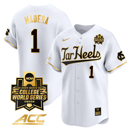 Men's North Carolina Tar Heels 2024 College World Series Vapor Premier Limited Jersey - All Stitched
