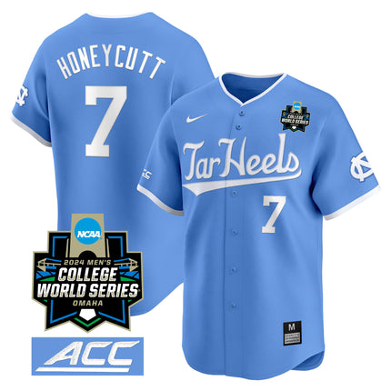Men's North Carolina Tar Heels 2024 College World Series Vapor Premier Limited Jersey - All Stitched
