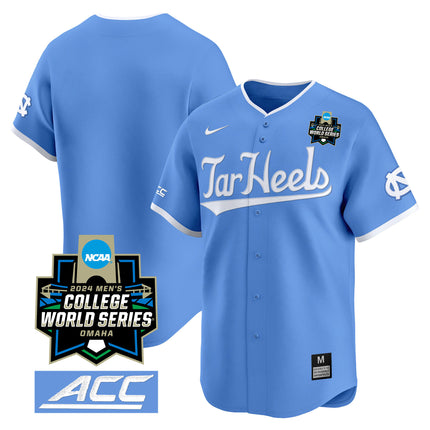 Men's North Carolina Tar Heels 2024 College World Series Vapor Premier Limited Jersey - All Stitched