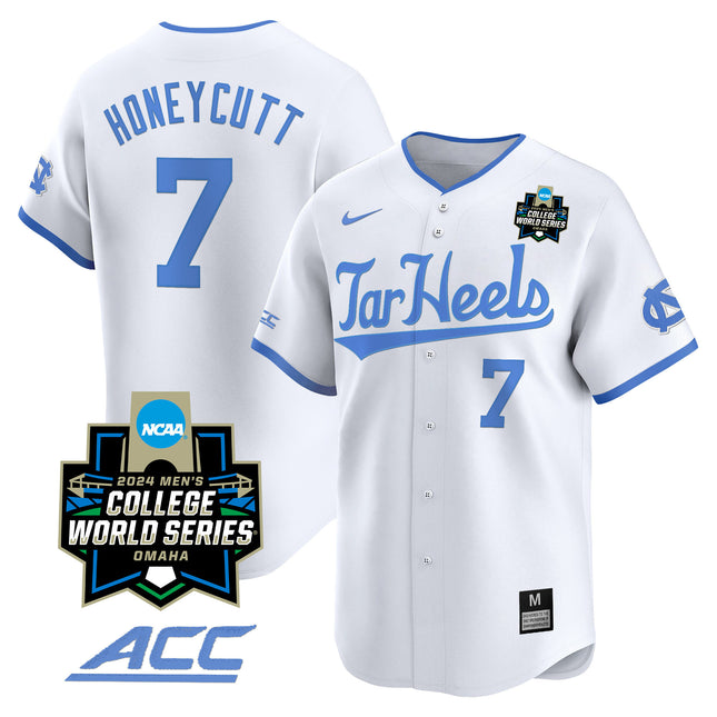 Men's North Carolina Tar Heels 2024 College World Series Vapor Premier Limited Jersey - All Stitched