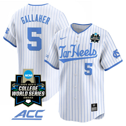 Men's North Carolina Tar Heels 2024 College World Series Vapor Premier Limited Jersey - All Stitched