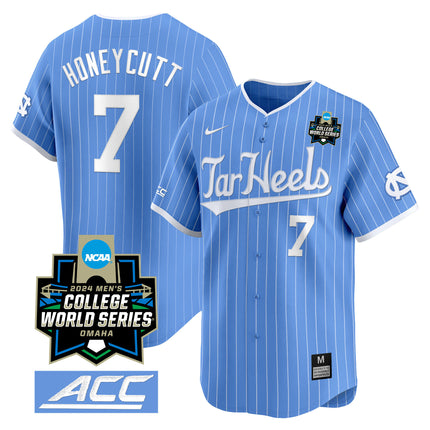 Men's North Carolina Tar Heels 2024 College World Series Vapor Premier Limited Jersey - All Stitched