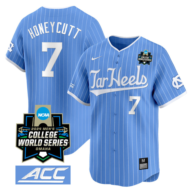 Men's North Carolina Tar Heels 2024 College World Series Vapor Premier Limited Jersey - All Stitched