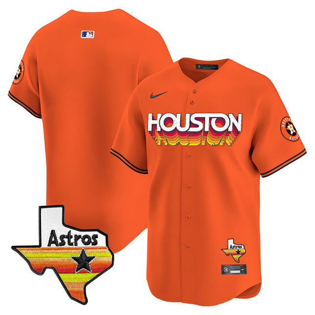 Men's Astros Throwback Style Vapor Premier Limited Jersey - All Stitched