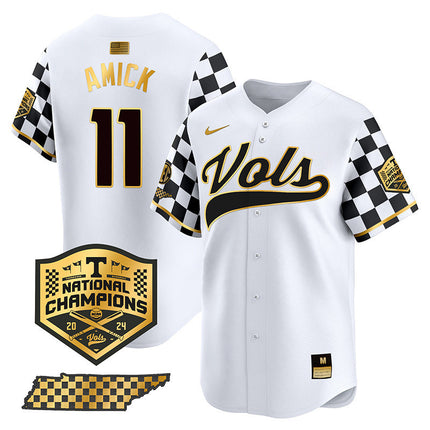Men's Tennessee Volunteers Checkerboard 2024 Champions Vapor Premier Limited Jersey - All Stitched