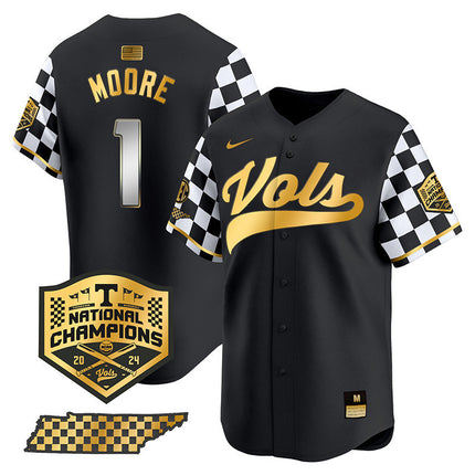 Men's Tennessee Volunteers Checkerboard 2024 Champions Vapor Premier Limited Jersey - All Stitched