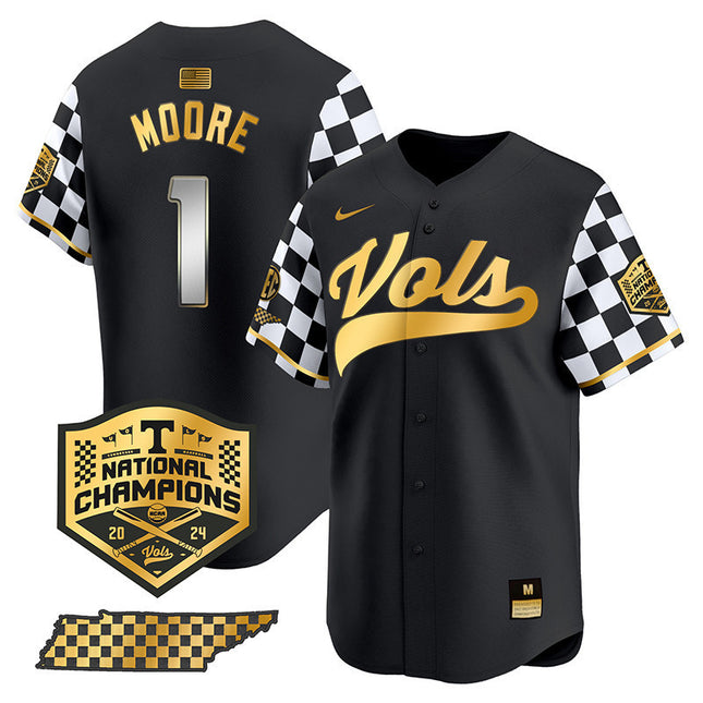 Men's Tennessee Volunteers Checkerboard 2024 Champions Vapor Premier Limited Jersey - All Stitched