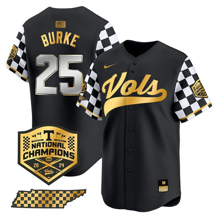 Men's Tennessee Volunteers Checkerboard 2024 Champions Vapor Premier Limited Jersey - All Stitched
