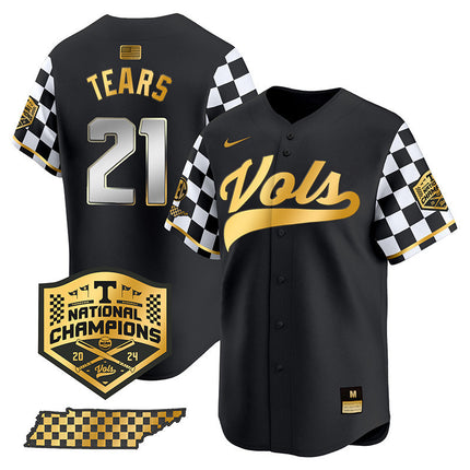Men's Tennessee Volunteers Checkerboard 2024 Champions Vapor Premier Limited Jersey - All Stitched
