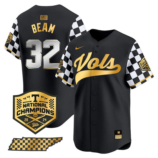 Men's Tennessee Volunteers Checkerboard 2024 Champions Vapor Premier Limited Jersey - All Stitched