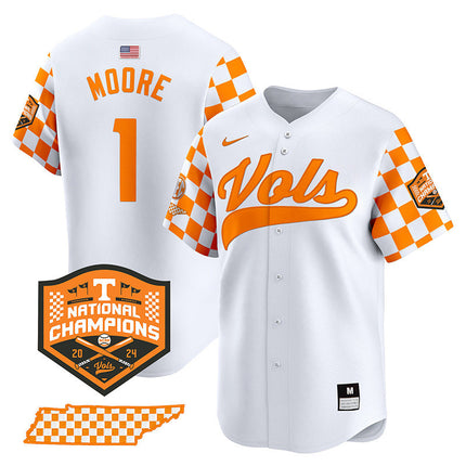 Men's Tennessee Volunteers Checkerboard 2024 Champions Vapor Premier Limited Jersey - All Stitched