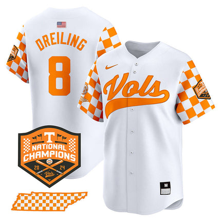 Men's Tennessee Volunteers Checkerboard 2024 Champions Vapor Premier Limited Jersey - All Stitched