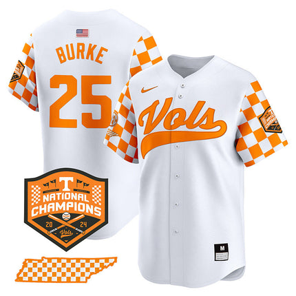 Men's Tennessee Volunteers Checkerboard 2024 Champions Vapor Premier Limited Jersey - All Stitched