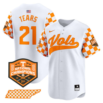 Men's Tennessee Volunteers Checkerboard 2024 Champions Vapor Premier Limited Jersey - All Stitched
