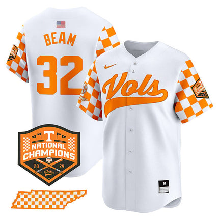 Men's Tennessee Volunteers Checkerboard 2024 Champions Vapor Premier Limited Jersey - All Stitched