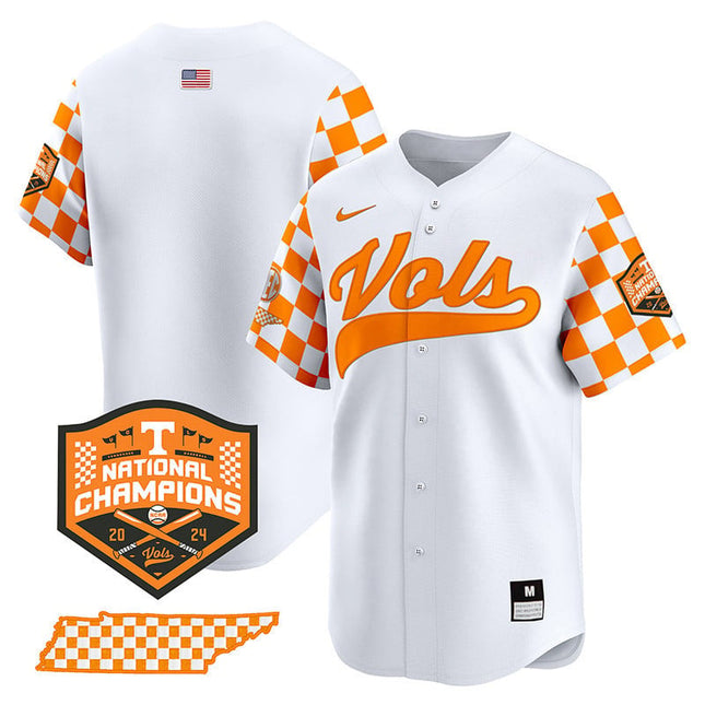 Men's Tennessee Volunteers Checkerboard 2024 Champions Vapor Premier Limited Jersey - All Stitched