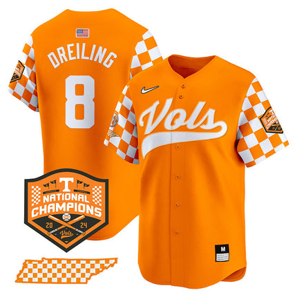 Men's Tennessee Volunteers Checkerboard 2024 Champions Vapor Premier Limited Jersey - All Stitched
