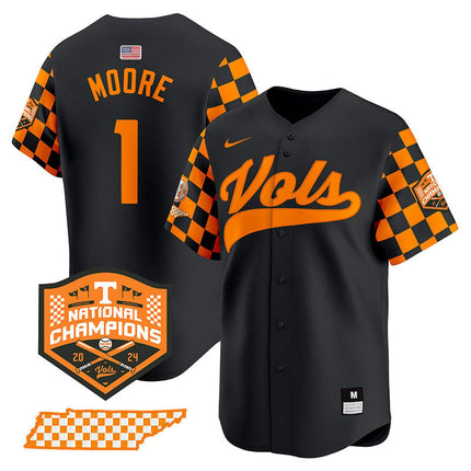 Men's Tennessee Volunteers Checkerboard 2024 Champions Vapor Premier Limited Jersey - All Stitched