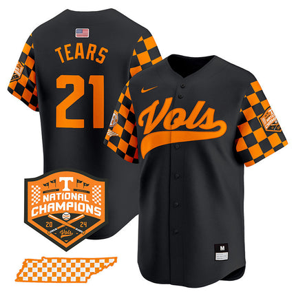 Men's Tennessee Volunteers Checkerboard 2024 Champions Vapor Premier Limited Jersey - All Stitched