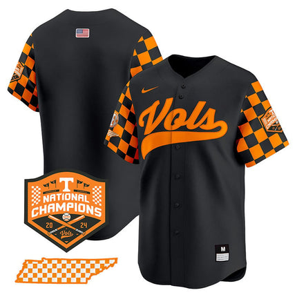 Men's Tennessee Volunteers Checkerboard 2024 Champions Vapor Premier Limited Jersey - All Stitched