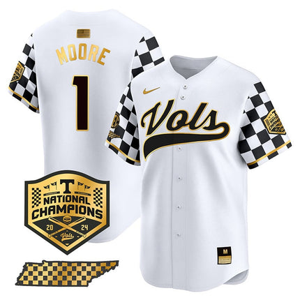 Men's Tennessee Volunteers Checkerboard 2024 Champions Vapor Premier Limited Jersey - All Stitched