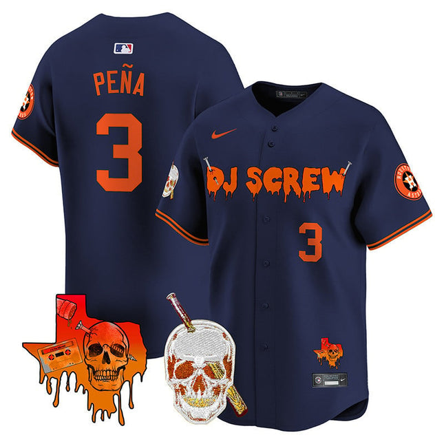 Men's Astros DJ Screw Vapor Premier Limited Jersey V2 - All Stitched