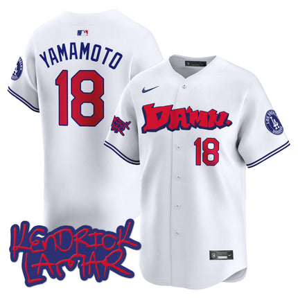 Men's Dodgers Kendrick Lamar Vapor Premier Limited Jersey - All Stitched