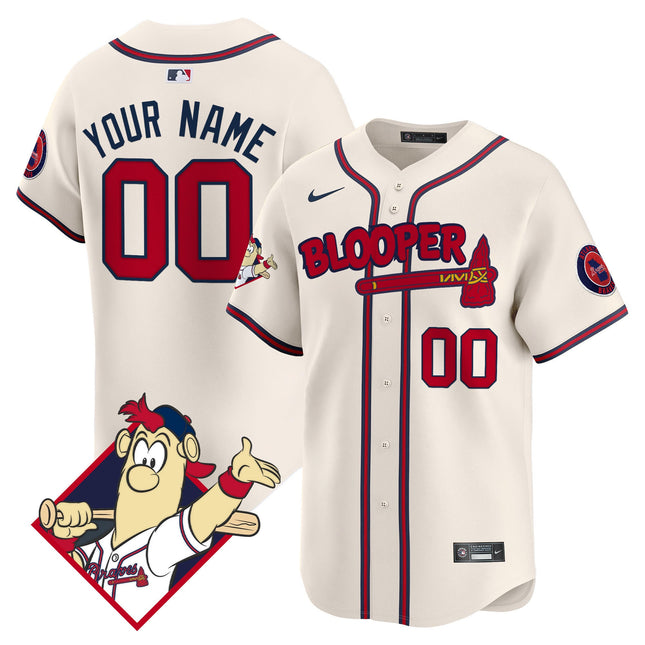 Atlanta Braves Blooper Vapor Premier Limited Custom Jersey - All Stitched