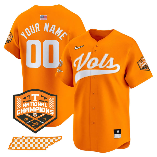 Tennessee Volunteers 2024 Champions Vapor Premier Limited Custom Jersey - All Stitched