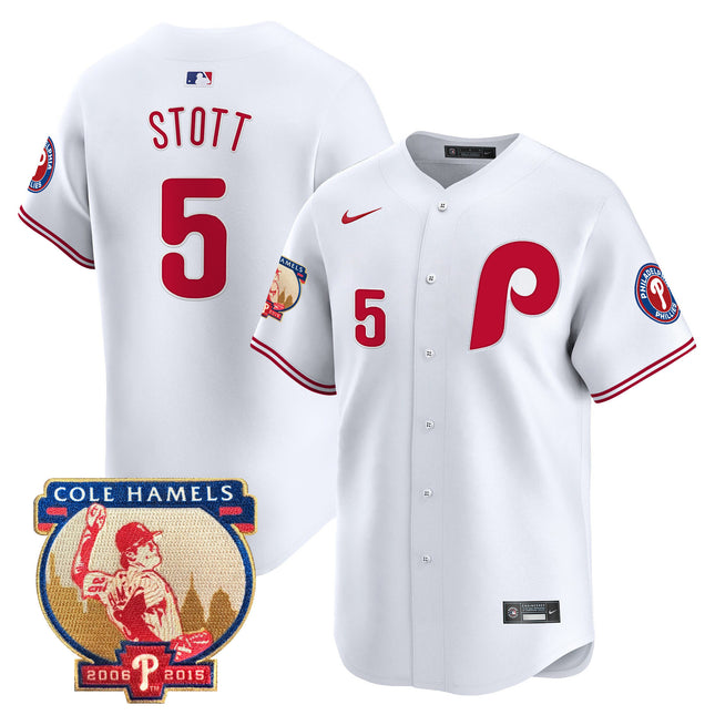 Men's Phillies Cole Hamels Patch Vapor Premier Limited Jersey - All Stitched