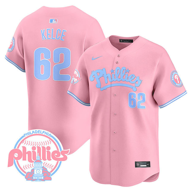 Men's Phillies Bubblegum Pink Vapor Premier Limited Jersey - All Stitched