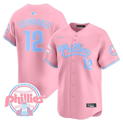 Men's Phillies Bubblegum Pink Vapor Premier Limited Jersey - All Stitched