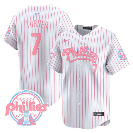 Men's Phillies Bubblegum Pink Vapor Premier Limited Jersey - All Stitched