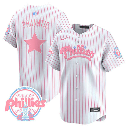 Men's Phillies Bubblegum Pink Vapor Premier Limited Jersey - All Stitched