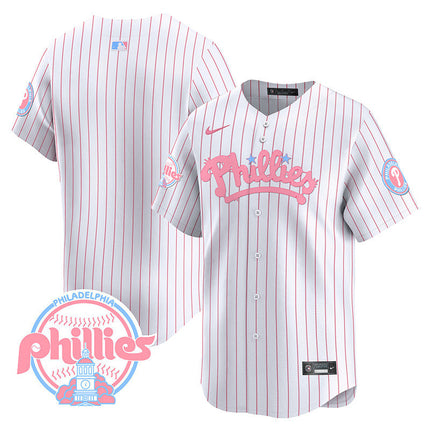 Men's Phillies Bubblegum Pink Vapor Premier Limited Jersey - All Stitched