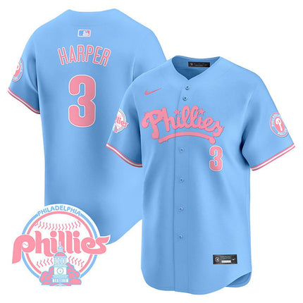 Men's Phillies Bubblegum Pink Vapor Premier Limited Jersey - All Stitched