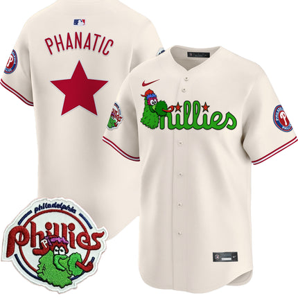 Men's Phillies Phanatic Patch Vapor Premier Limited Jersey V3 - All Stitched