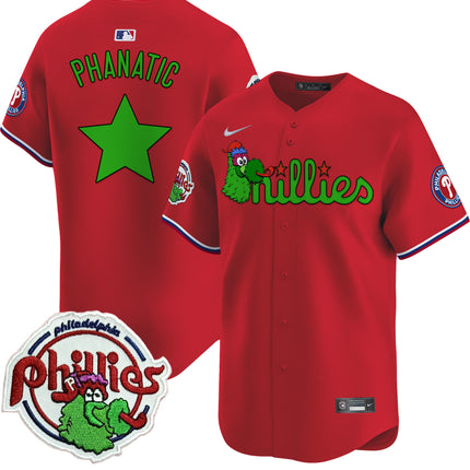 Men's Phillies Phanatic Patch Vapor Premier Limited Jersey V3 - All Stitched