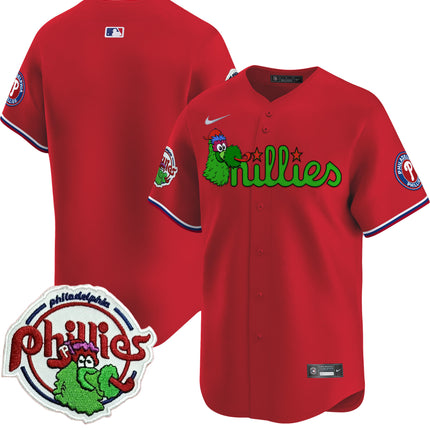 Men's Phillies Phanatic Patch Vapor Premier Limited Jersey V3 - All Stitched