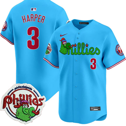 Men's Phillies Phanatic Patch Vapor Premier Limited Jersey V3 - All Stitched