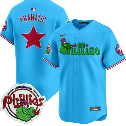 Men's Phillies Phanatic Patch Vapor Premier Limited Jersey V3 - All Stitched