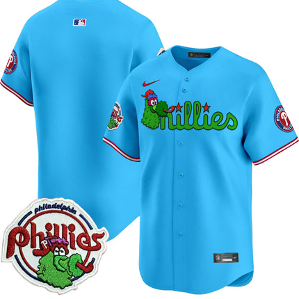Men's Phillies Phanatic Patch Vapor Premier Limited Jersey V3 - All Stitched