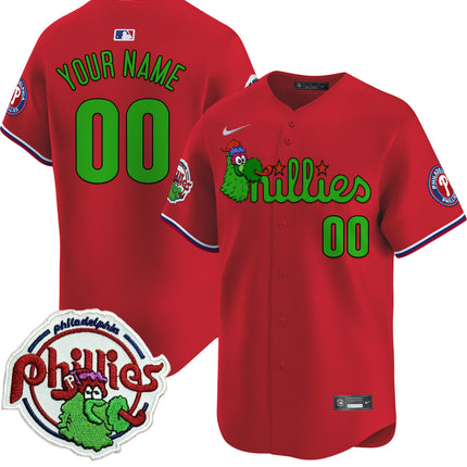 Phillies Phanatic Patch Vapor Premier Limited Custom Jersey V3 - All Stitched