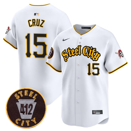 Men's Pittsburgh Pirates 412 Patch Vapor Premier Limited Jersey - All Stitched
