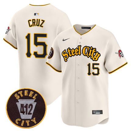 Men's Pittsburgh Pirates 412 Patch Vapor Premier Limited Jersey - All Stitched
