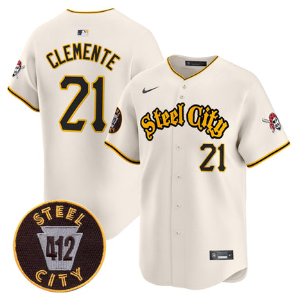 Men's Pittsburgh Pirates 412 Patch Vapor Premier Limited Jersey - All Stitched
