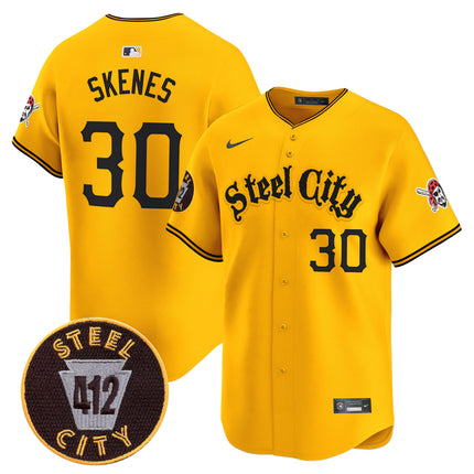 Men's Pittsburgh Pirates 412 Patch Vapor Premier Limited Jersey - All Stitched