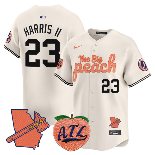Men's Atlanta Braves The Big Peach Vapor Premier Limited Jersey - All Stitched